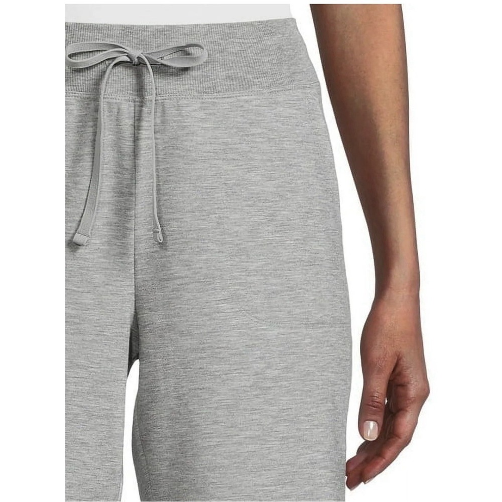 Athletic Works Womens Gray Bermuda Shorts XXL 20 Heathered Knit Drawstring New